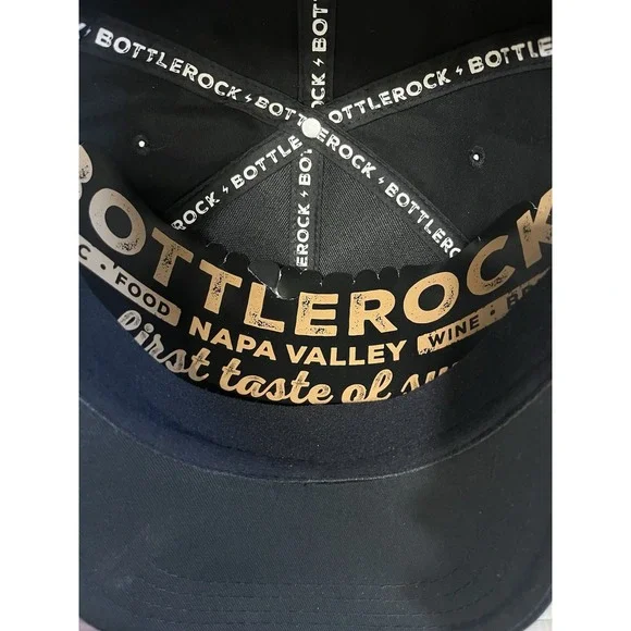 BOTTLEROCK Napa 2019 Music Festival Concert Summer Fitted Hat Cap Black S/M New - Picture 10 of 11